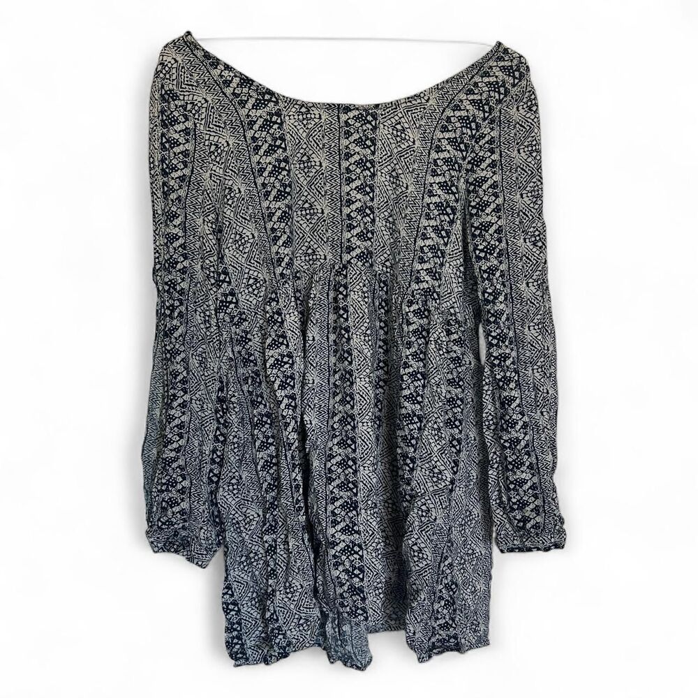 Mahina Boho Long Sleeve Women's Blue Dress
